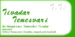 tivadar temesvari business card